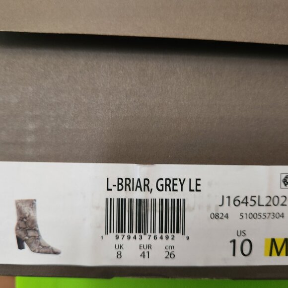 Franco Sarto "Briar" Grey Leather Heeled Boots. NIB. Size 10 - Picture 3 of 14